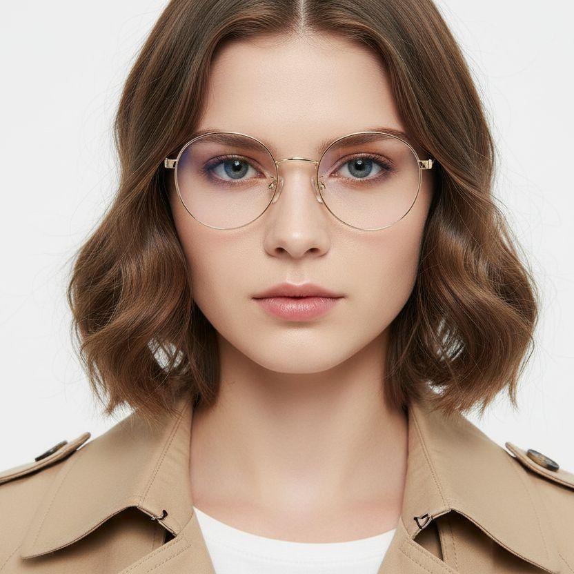 Ovale gouden metalen bril #BS0406-0417