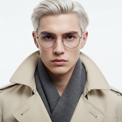 Ovale rote Metallbrille #BS0406-0419