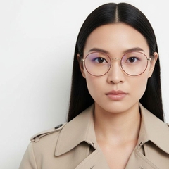 Ovale rote Metallbrille #BS0406-0419