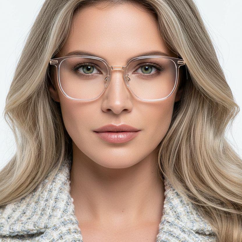 Gafas geométricas transparentes TR90 #BS0406-0428