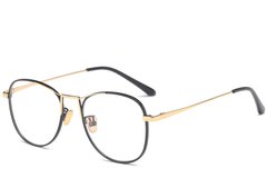 Gafas de aviador de metal dorado #BS0406-0429