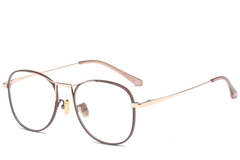 Aviator Brown Metal Glasses #BS0406-0430