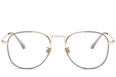 BS0406-0432_Green_Aviator_Metal_Glasses_front