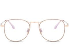 BS0406-0433_Pink_Aviator_Metal_Glasses_front
