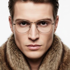 BS0406-0433_Pink_Aviator_Metal_Glasses_model
