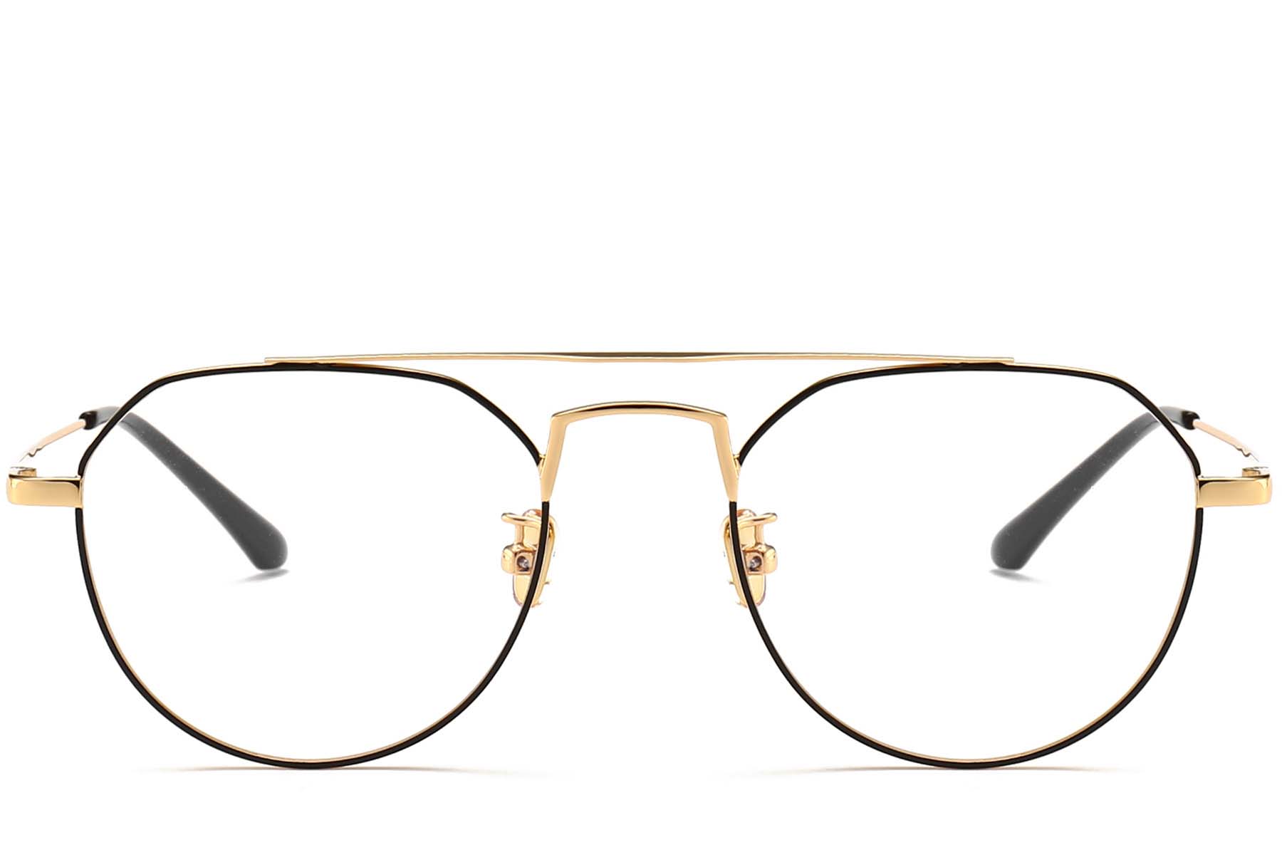 Aviator Golden Metal Glasses #BS0406-0435