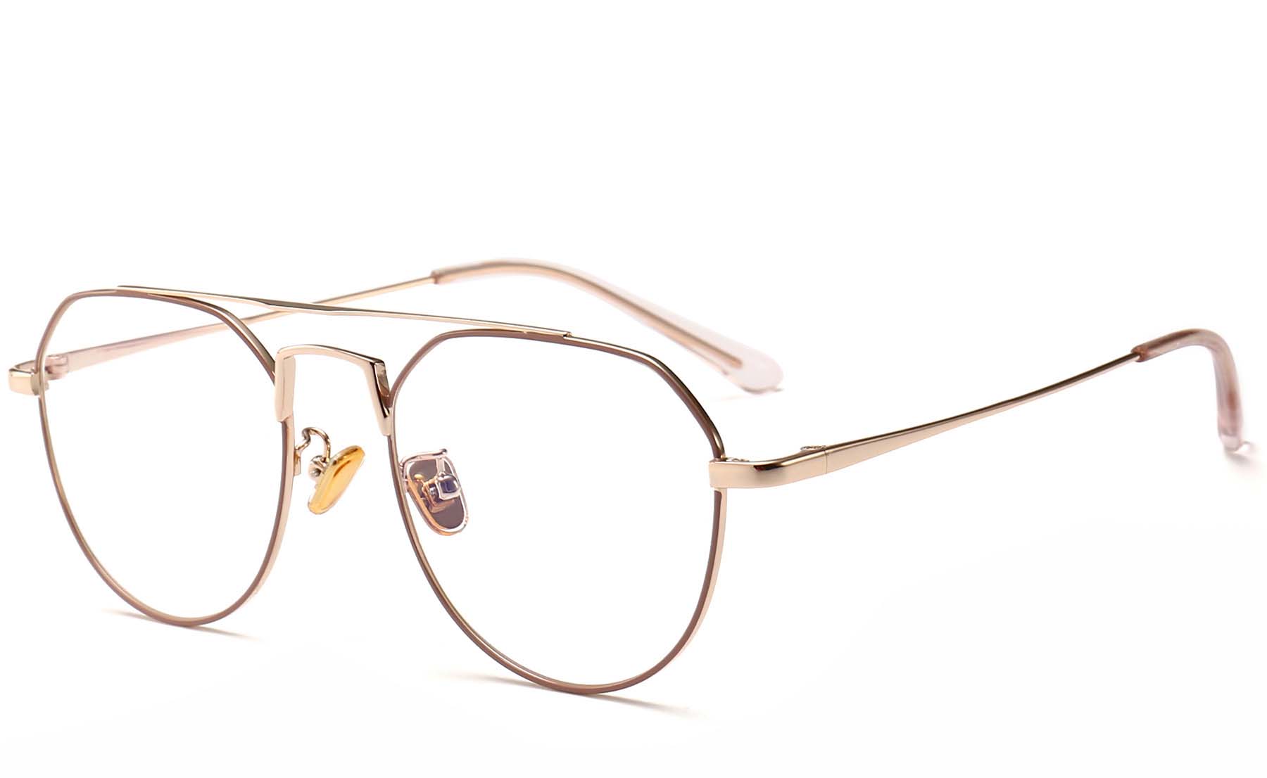 Aviator Pink Metal Glasses #BS0406-0438