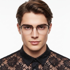 Rectangular Golden Metal Glasses #BS0406-0440