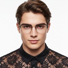 Rectangular Golden Metal Glasses #BS0406-0440