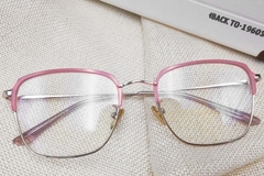 BS0406-0443_Pink_Rectangular_Metal_Glasses_front