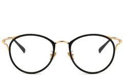 BS0406-0445_Golden_Oval_Metal_Glasses_front