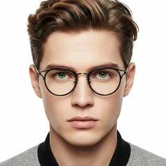 Oval Silver Metal Glasses #BS0406-0446