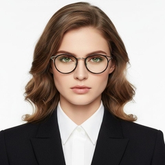 Oval Silver Metal Glasses #BS0406-0446