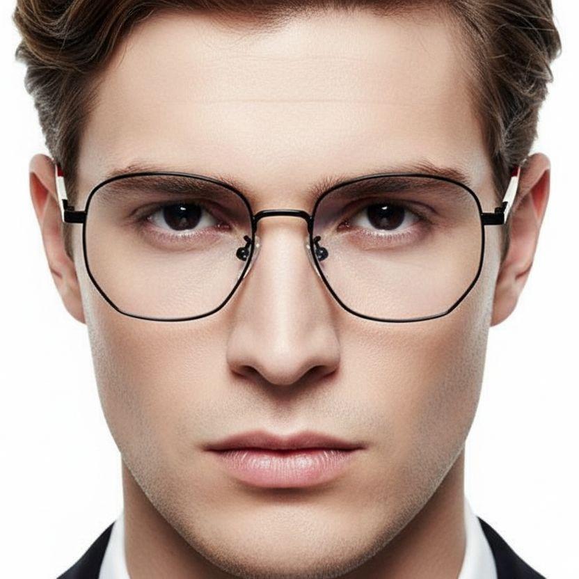 Geometric Black Metal Glasses #BS0406-0448