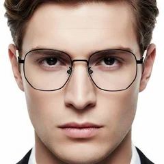 Geometric Black Metal Glasses #BS0406-0448