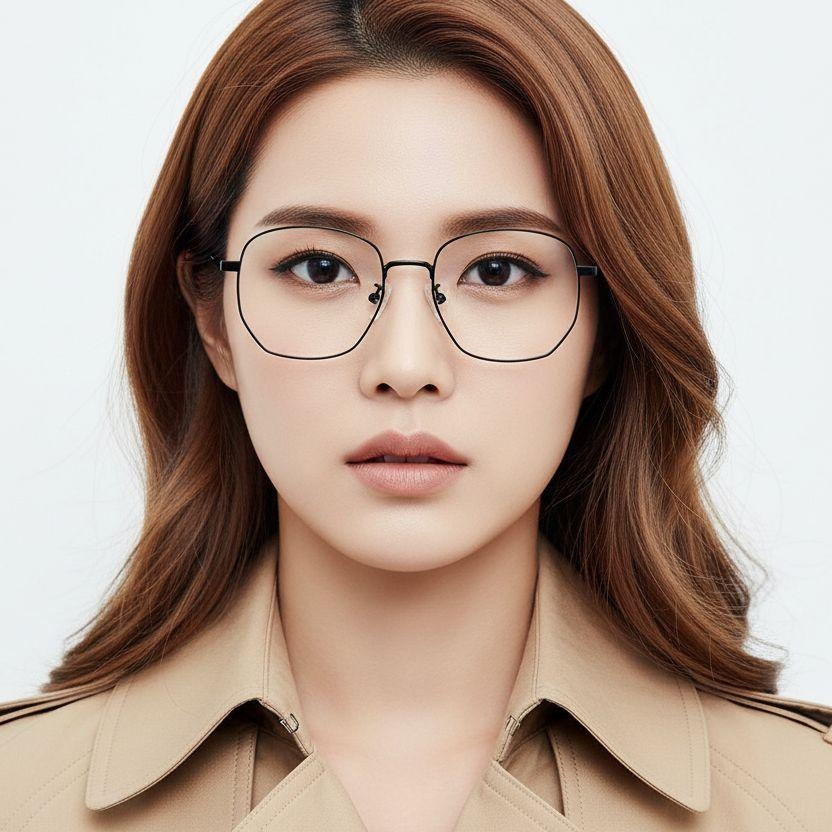 Geometric Black Metal Glasses #BS0406-0448