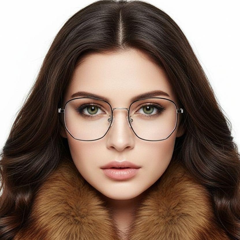 Geometric Silver Metal Glasses #BS0406-0450