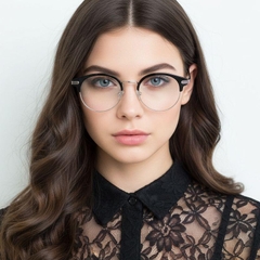 Semi-rimless Black TR90 Glasses #BS0406-0451