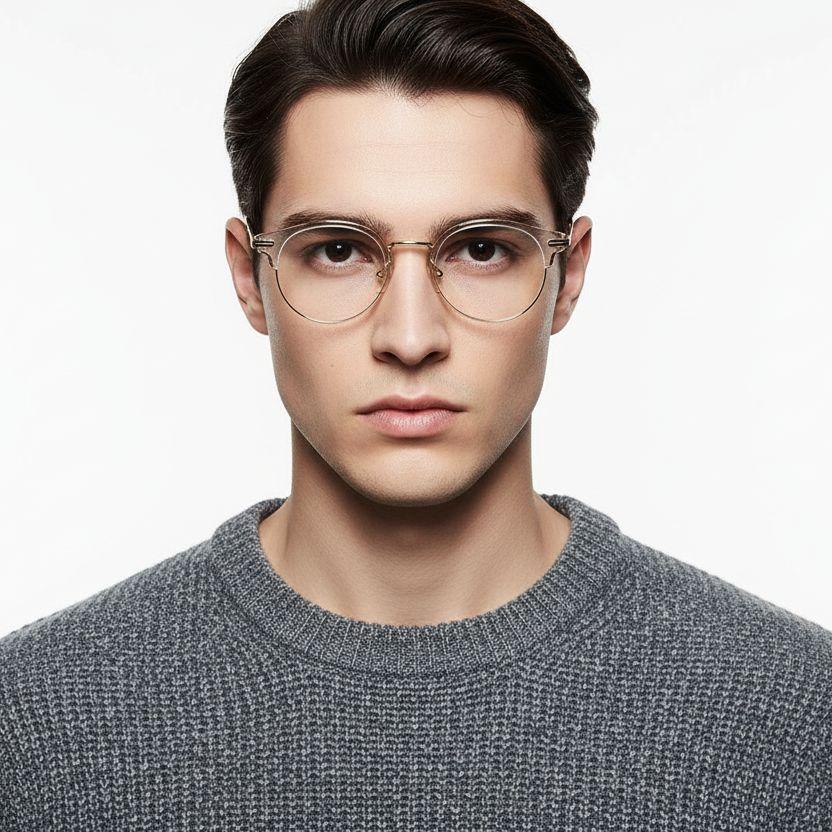 Gafas TR90 transparentes semi al aire #BS0406-0452