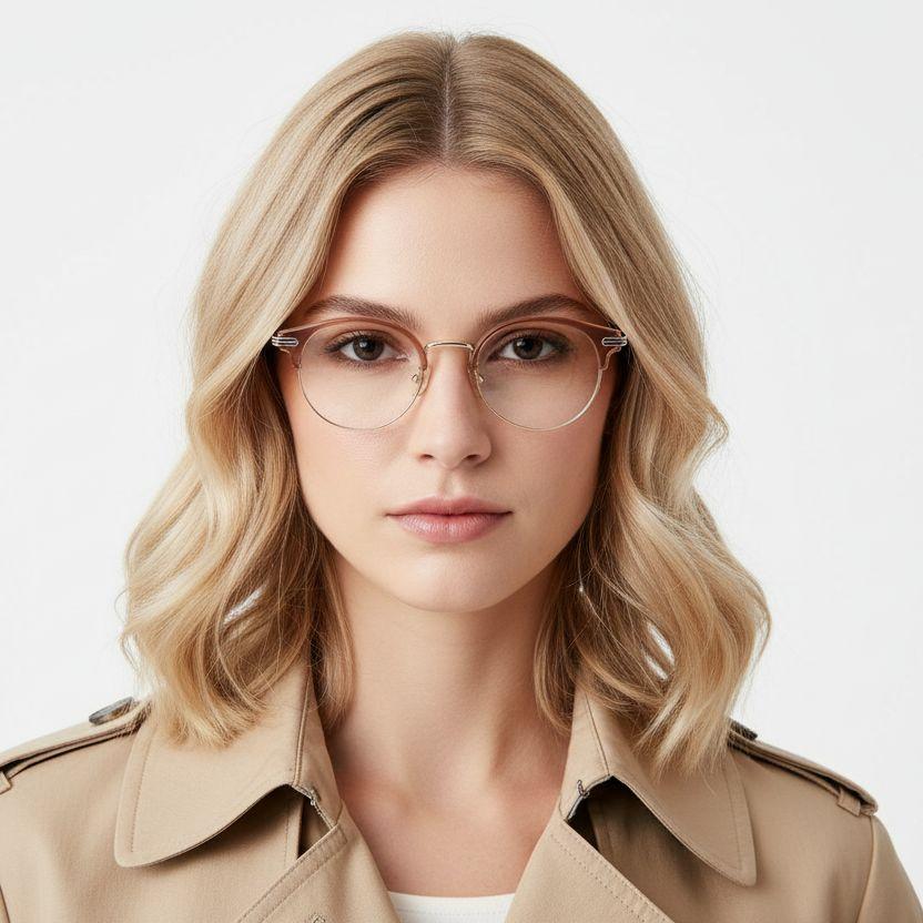 BS0406-0453_Pink_Semi-rimless_TR90_Glasses_model