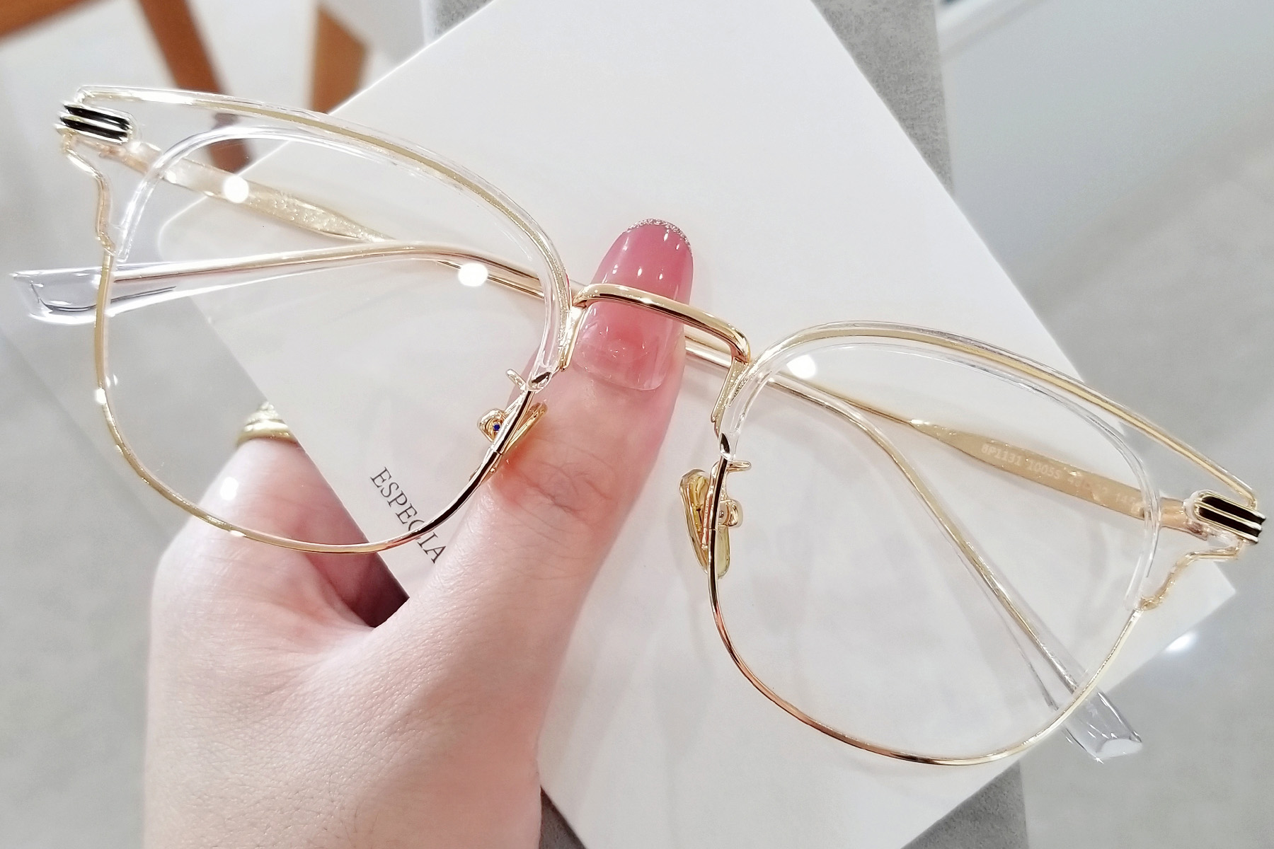 BS0406-0457_Transparent_Semi-rimless_TR90_Glasses_front