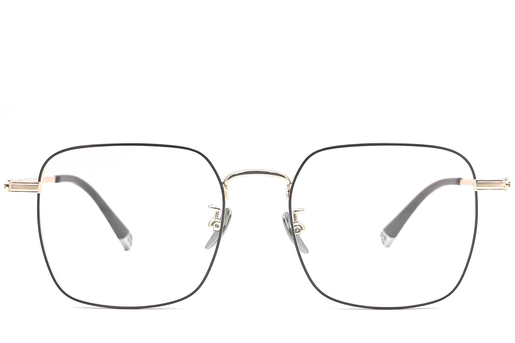BS0406-0463_Golden_Geometric_Titanium_Glasses_front