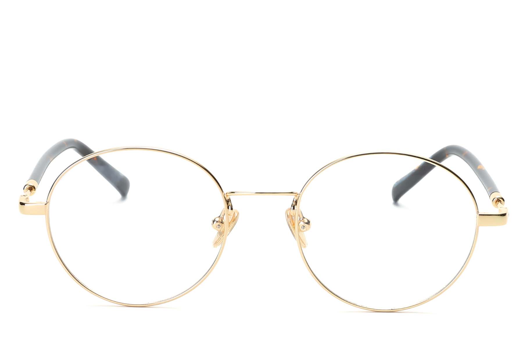 BS0406-0468_Golden_Oval_Metal_Glasses_front
