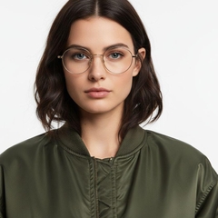 Gafas ovaladas de metal dorado #BS0406-0468