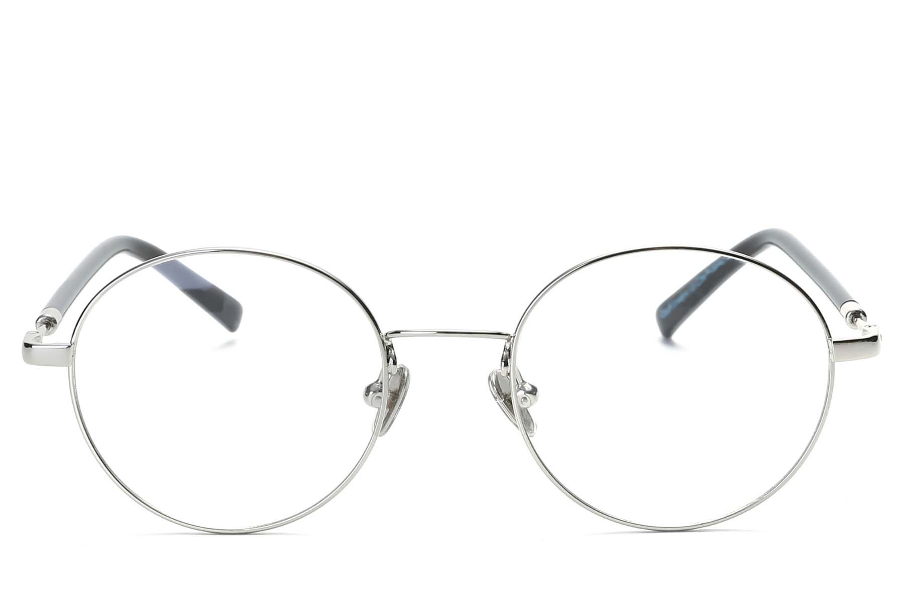 BS0406-0469_Silver_Oval_Metal_Glasses_front