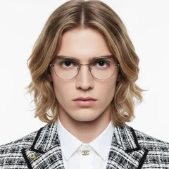 Oval Silver Metal Glasses #BS0406-0469