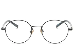 BS0406-0470_Black_Oval_Metal_Glasses_front