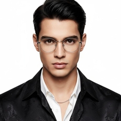 Ovale silberne Metallbrille #BS0406-0473