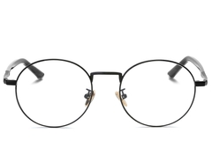 BS0406-0474_Black_Oval_Metal_Glasses_front