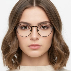 BS0406-0474_Black_Oval_Metal_Glasses_model