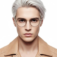 Gafas ovaladas de metal dorado #BS0406-0475