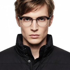 BS0406-0476_Black_Semi-rimless_TR90_Glasses_model