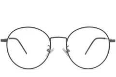 BS0406-0479_Black_Oval_Metal_Kids_Glasses_front
