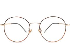 BS0406-0482_Tortoiseshell_Oval_Metal_Kids_Glasses_front