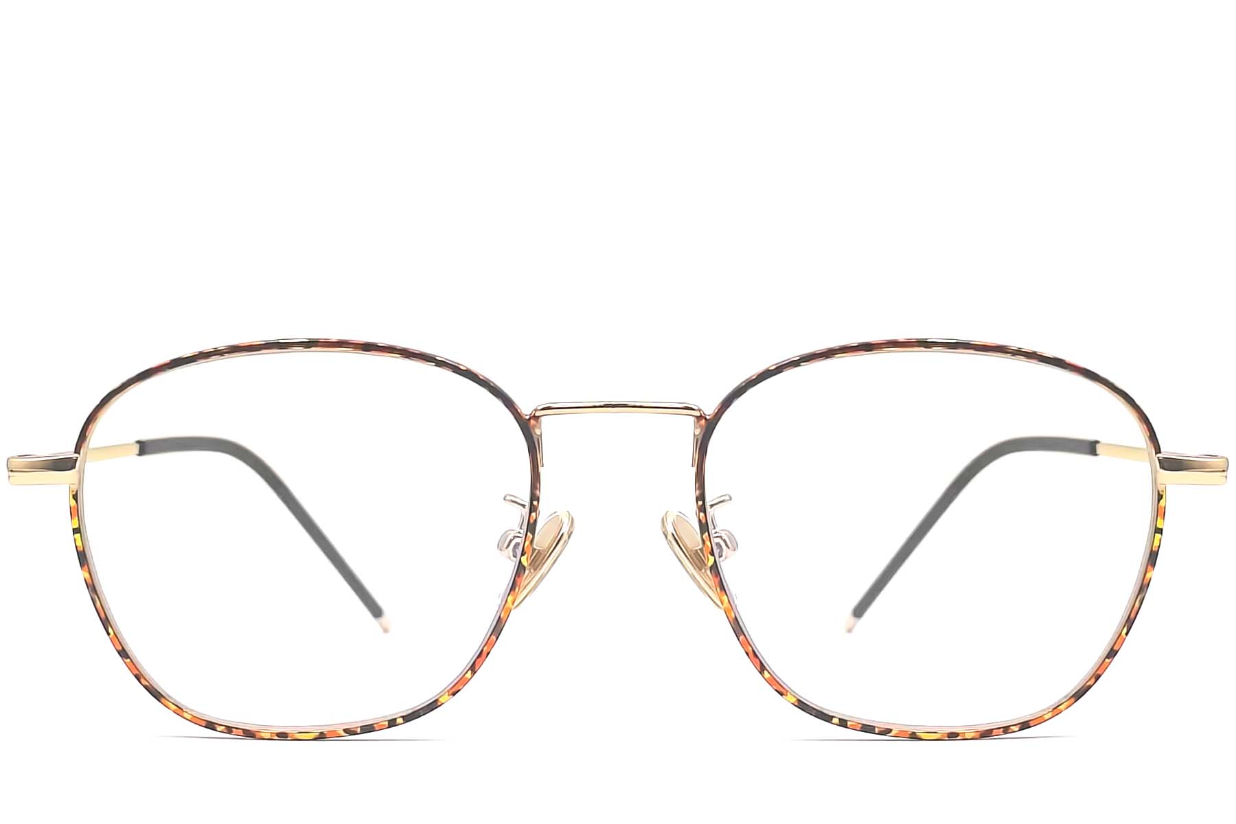 BS0406-0487_Tortoiseshell_Oval_Metal_Kids_Glasses_front