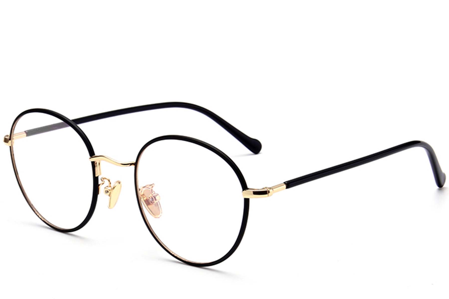 Lunettes ovales en métal doré pour enfants #BS0406-0489