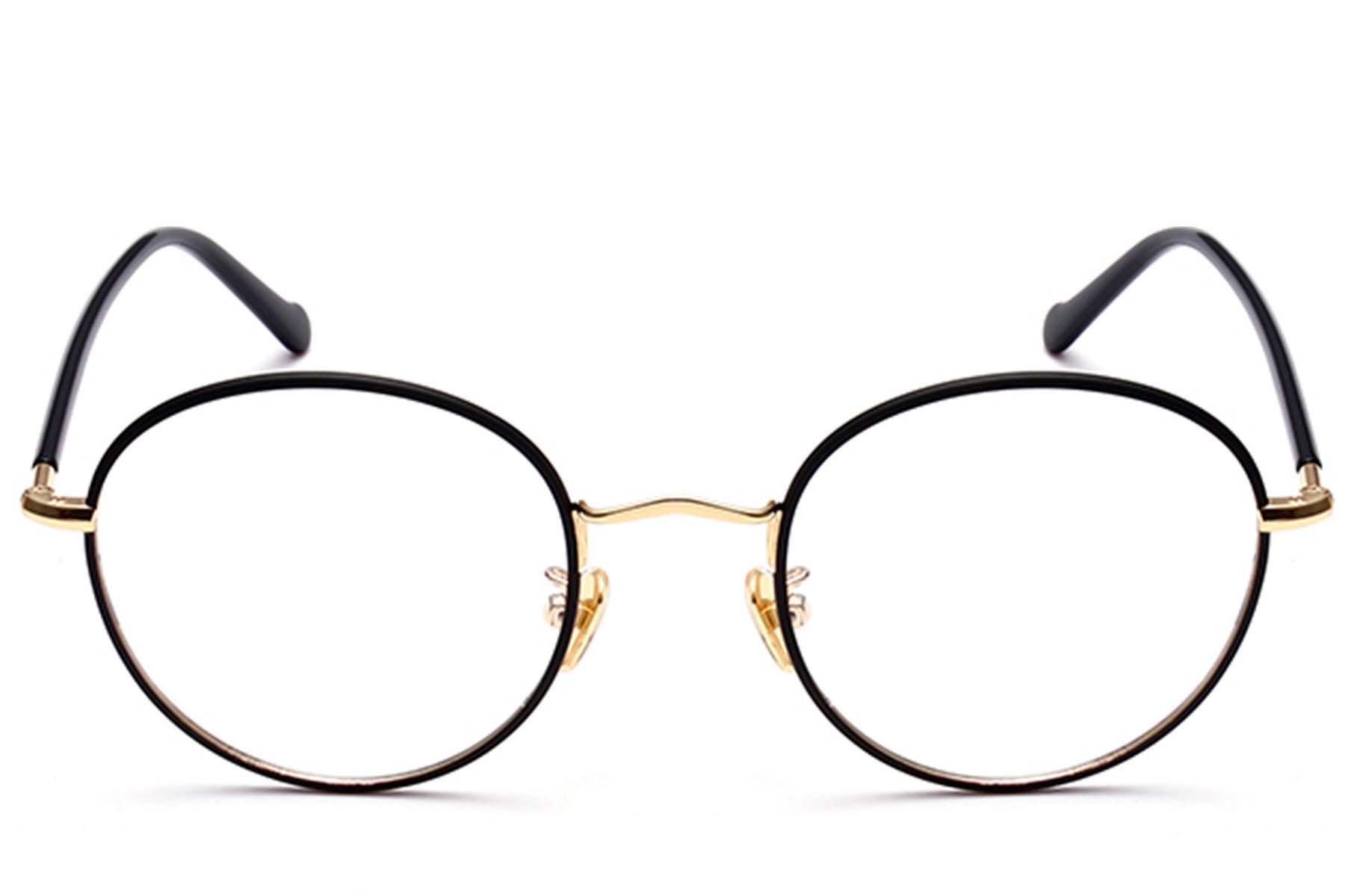 BS0406-0489_Golden_Oval_Metal_Kids_Glasses_front