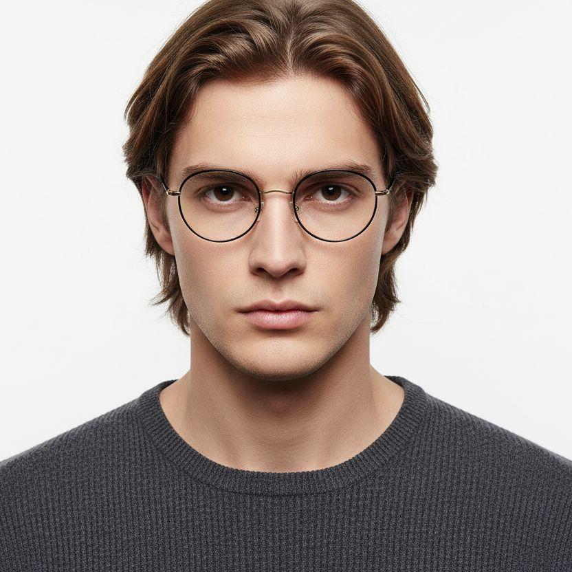 BS0406-0489_Golden_Oval_Metal_Kids_Glasses_model
