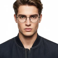 Oval Grey Metal Kids Glasses #BS0406-0490