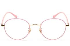 BS0406-0492_Pink_Oval_Metal_Kids_Glasses_front