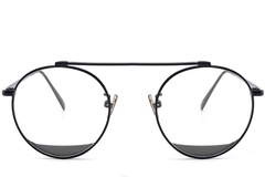 BS0406-0494_Black_Aviator_Metal_Glasses_front