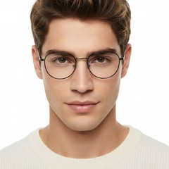 Gafas ovaladas de metal gris #BS0406-0499