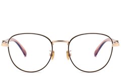 BS0406-0500_Brown_Oval_Metal_Glasses_front