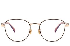 BS0406-0500_Brown_Oval_Metal_Glasses_front