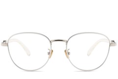 BS0406-0502_White_Oval_Metal_Glasses_front