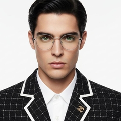 Oval White Metal Glasses #BS0406-0502